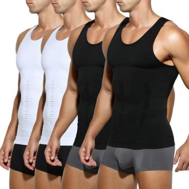 Imagem de Camiseta de compressão muscular Arjen Kroos masculina preta/branca