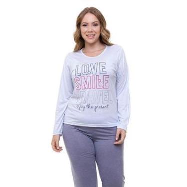 Imagem de Pijama Longo Plus Size  Love Doce Luar 5221-Feminino