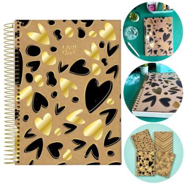 Imagem de Caderno Jandaia Universitário Kraft Black Capa Dura 80 fls, Amor