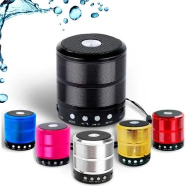 Imagem de Mini Caixinha De Som Bluetooth Portátil Usb Mp3 P2 Sd Rádio Fm Ws-887 / Caixa de Som Portátil Mini Speaker Bluetooth (Cores Aleatórias)