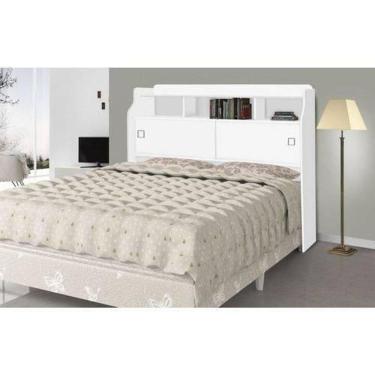 Imagem de Cabeceira De Casal Jessica 1,40  branco  - Cambel Móveis