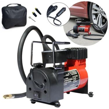 Imagem de Mini Compressor de Ar Automotivo 12V Portátil 150 Psi 3 Bicos 35L/min Vermelho Importway Iwmca004vm