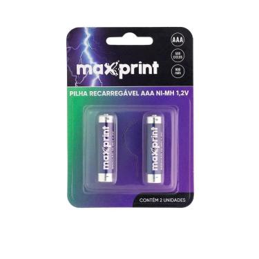 Imagem de Pilha Recarregavel Maxprint Aaa 1,2V 900Mha C/2