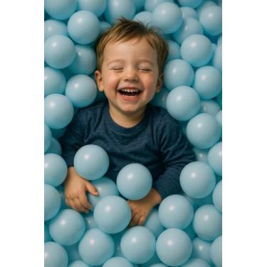 Imagem de 200 Bolinhas Azul Bebê de Piscina Infantil Resistentes e Atóxicas - Play Brinquedo