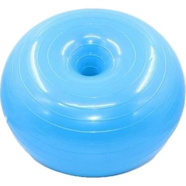 Imagem de Bola de Pilates Donut 50cm para Yoga Treino de Equilíbrio Fitness Antiderrapante(azul)