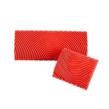Imagem de Wswqop Ferramenta para Imitar a Textura Da Madeira, Rolo Reutilizável para Pintura com Efeito Madeira, Ferramenta de Pintura, Borracha para Uso Doméstico E E, Vermelho, Tamanho real