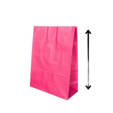 Imagem de 10 Sacola De Papel Kraft Presente Colorida 23,5X10X31,5Cm