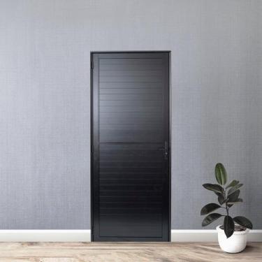 Imagem de Porta de Aluminio Lambri 210x80cm Linha Premium Lux-esquadrias Abertur