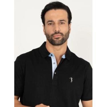 Imagem de Camiseta Polo Algodão Aleatory, Preto, M