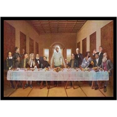 Imagem de Quadro Decorativo Química Física Laboratórios Santa Ceia Com Moldura R