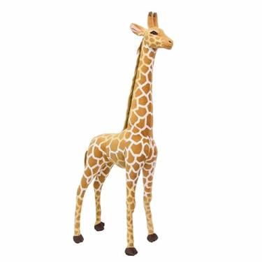 Imagem de Grandes Brinquedos de Pelúcia Girafa Da Vida Real Bonecas de Pelúcia Simulação Suave Presente. TAM 80cm