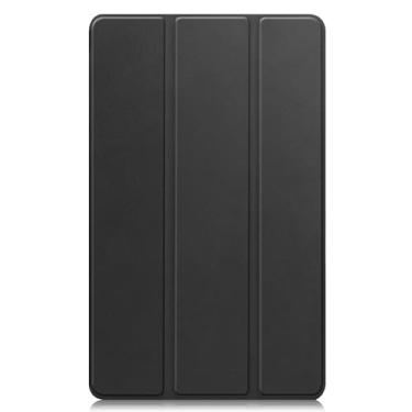 Imagem de Compatível com Samsung Galaxy Tab A9 Case SM-X110 8,7 polegadas Case Tri-Fold Smart Tablet Case, Capa protetora leve Hard PC Back Shell Slim Case Multi-View Angles, Auto Wake Sleep(Black)