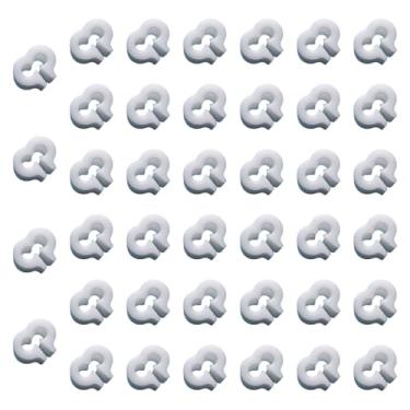 Imagem de Fenteer 40 peças de trava de cercadinho, parafuso de trava de gaiola de arame reforçado, clipes para porta de cercado de animais, fixação de porta de gaiola, Branco