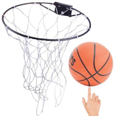 Imagem de Kit Aro Basquete Cesta Aço 36cm com Bola Oficial 7 Basquete Com Rede Premium