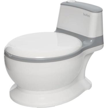 Imagem de Troninho Vaso Sanitário Infantil c/ Som Branco e Cinza -Buba