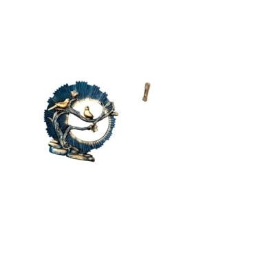 Imagem de Fenteer Estatueta de Resina em Miniatura, Relógio de Pêndulo, Artesanato para Decoração de Casa, Estante, Sala de Estar, Mesa Interna, Modelo de Cena Clássica