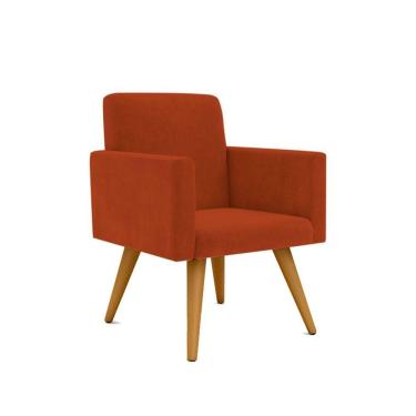 Imagem de Poltrona Decorativa Cadeira Escritório terracota