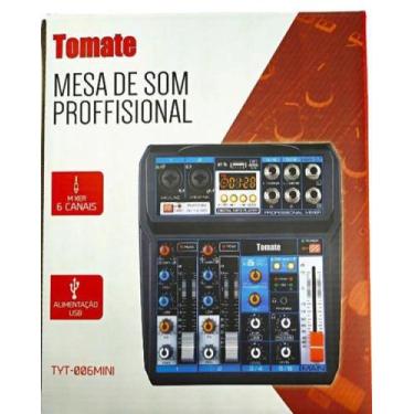 Imagem de Mesa de som bluetooth usb mixer mp3 6 canais tyt-006 mini - TOMATE