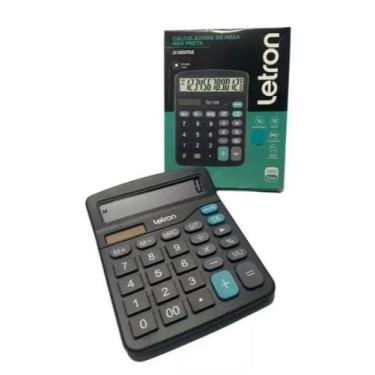 Imagem de Calculadora de Mesa Preta 12 Dígitos - Letron