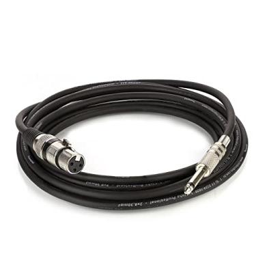 Imagem de Cabo de Microfone XLR para P10 Mono - Preto - 2 Metros