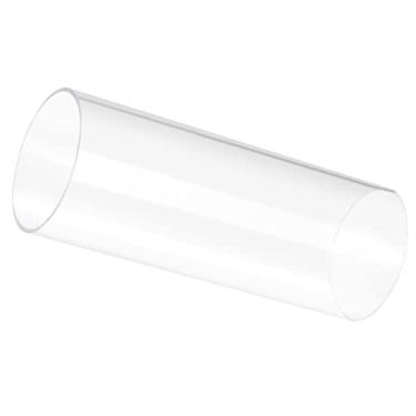Imagem de Rebower Tubo de acrílico transparente redondo rígido, [para aquário, artesanato, tubo de iluminação] - 76 mm x 80 mm