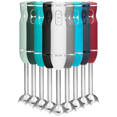 Imagem de Mixer de 2 Velocidades Lâminas de Aço Inoxidável 300W, CHEFMAN Immersion Stick Hand Blender, Branco