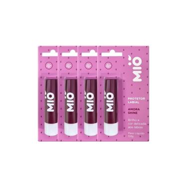 Imagem de Kit 4 Protetor Labial Mió Sabor Amora Shine 3,6g