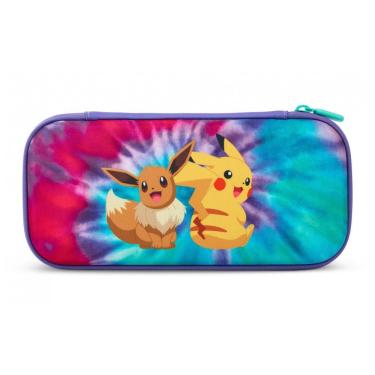Imagem de Case PowerA Slim Protective para Nintendo Switch Tie-dye Pikachu & Eevee com suporte de mesa e espaço para 10 jogos