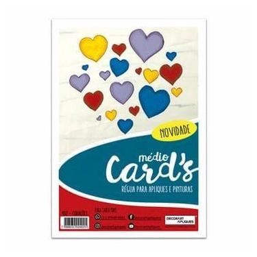 Imagem de Régua Médio Cards Apliques e Pinturas - Corações - Decorart