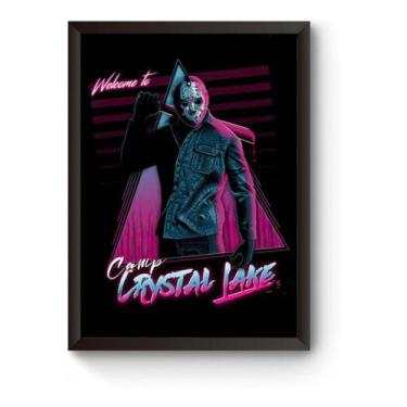 Imagem de Quadro Sexta Feira 13 Retrô Poster Moldurado - Fanarte