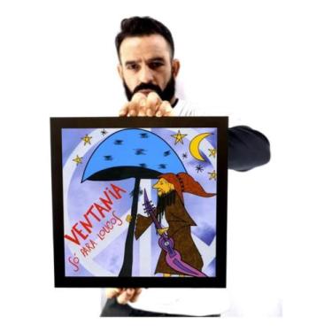 Imagem de Quadro Decorativo Ventania Só Para Loucos Arte Capa Lp Vinil - Fanarte