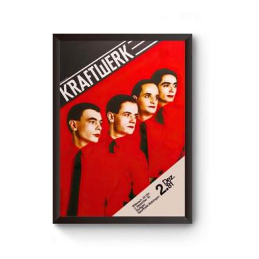 Imagem de Quadro Música Eletrônica Banda Kraftwerk Poster Moldurado - Fanarte