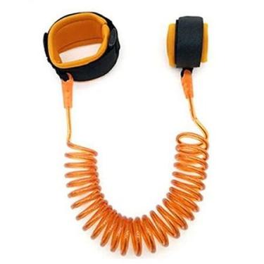 Imagem de Pulseira Guia De Segurança Infantil Coleira Pulso Anti Perda Para Não Perder Criança Viagens Passeio (Laranja)