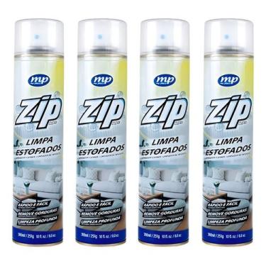Imagem de Kit 4 Limpa Estofados E Teto De Carros Top 300 Mlspray - Zip Clean