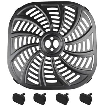 Imagem de Frigideira a ar para fritadeira Gourmia GAF798 7QT GAF716 Air Fryer, antiaderente de grau alimentício 21 x 21 cm, acessórios para fritadeira a ar, bandeja para churrasqueira, placa de crimpagem, pode