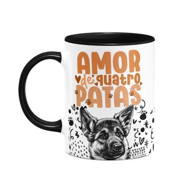 Imagem de Caneca - Amor de quatro patas - Pastor alemão - B-black