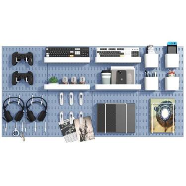 Imagem de Kit de combinação Pegboard VEOFEMLEA 8 Peg Boards 30 acessórios
