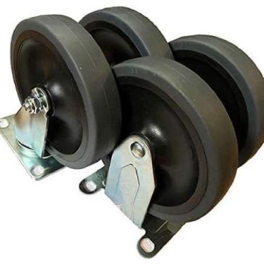 Imagem de Conjunto de 4 rodízios de reposição para carrinhos comerciais Rubberma