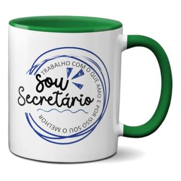 Imagem de Caneca Para O Melhor Secretário Amo o que Faço Criativo (Verde)