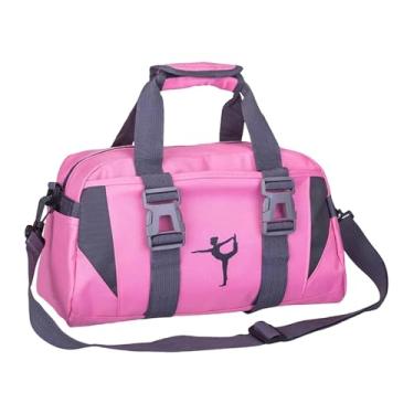 Imagem de Dynwave Bolsa de viagem para ioga e fitness com alça de ombro ajustável, bolsa de mão para fitness, Rosa