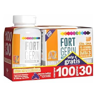 Imagem de FortGerin AZ + Ômega 130 Cápsulas SoftGel (Compre 100 e Ganhe +30) - Suplemento alimentar de óleo de peixe, composto por mais de 20 nutrientes importantes para o bom funcionamento do organismo