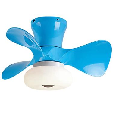 Imagem de Ventiladores de teto com luzes e controle remoto Silent Mini Led Ventilador de teto regulável Lustre 64W Ventilador de teto reversível com temporizador de 6 velocidades com iluminação para s