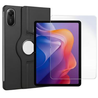 Imagem de Capa Giratória Para Xiaomi Redmi Pad 2 2025 + Película DM ACESSÓRIOS (AZUL)