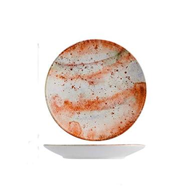 Imagem de Prato de serviço com motivos de céu estrelado prato de jantar, prato de uso diário adequado para sobremesa, macarrão, salada, bife, prato de aperitivo de porcelana de 20 cm. Pratos (Cor: B, Tamanho: 2