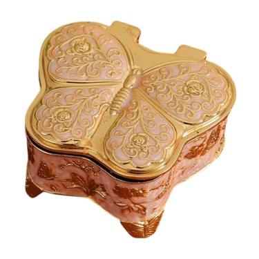 Imagem de predolo Caixa de Joias Borboleta, Organizador de Joias, Decoração para Casa, Porta-Objetos Colecionáveis ​​de Mesa, Estojo para Pulseiras E Brincos, Rosa Dourado
