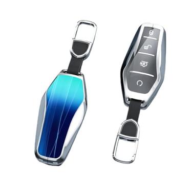 Imagem de Capa completa para chave de carro, proteção de suporte compatível com BYD Tang EV600 Han EV Yuan ATTO 3 Song PLUS Pro MAX DMI Qin Acessórios para automóveis(Silver bule set)