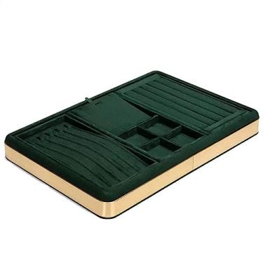 Imagem de Suporte de joias conjunto organizador de gaveta de joias empilháveis bandejas organizadoras de joias para anéis de gaveta, brincos, colares, pulseira, caixa de exibição, caixa de exibição de joias