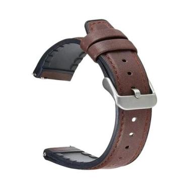 Imagem de Pulseira De Couro E Silicone De 22mm Para Amazfit BALANCE Bip GTR Stra