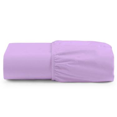 Imagem de Lençol Unique Avulso De Baixo King Com Elástico Micro Percal 400 Fios - Lilás
