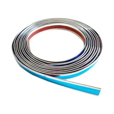 Imagem de Fita Adesiva Cromada Universal Flexível Para Decoração De Carro, Adesi